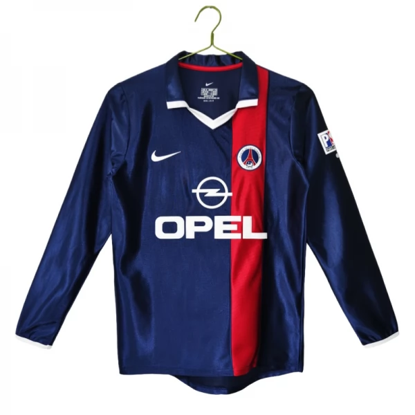 Prima Maglia Paris Saint Germain Retro 2001-02 Maniche Lunghe Prima Maglia Paris Saint Germain Retro 2001-02 Maniche Lunghe