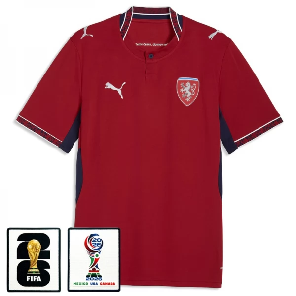 Prima Maglia Repubblica Ceca Mondiali 2026 con Patch Prima Maglia Repubblica Ceca Mondiali 2026 con Patch