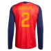 Prima Maglia Spagna Carvajal 2 Mondiali 2026 Maniche Lunghe