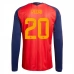 Prima Maglia Spagna Pedri 20 Mondiali 2026 Maniche Lunghe