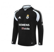 Real Madrid Felpa Allenamento 2004-05 - 1-4 Zip Retro Nero