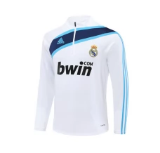 Real Madrid Felpa Allenamento 2005-06 - 1-4 Zip Retro Bianco