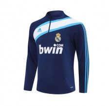 Real Madrid Felpa Allenamento 2005-06 - 1-4 Zip Retro Blu