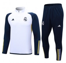 Real Madrid Tute Felpe da Allenamento 2023/24 - 1-4 Zip Bianco
