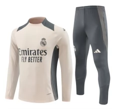 Real Madrid Tute Felpe da Allenamento 2024/25 - 1-4 Zip Beige