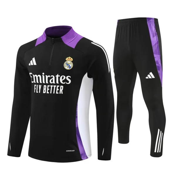 Real Madrid Tute Felpe da Allenamento 2024/25 - 1-4 Zip Nero Viola Real Madrid Tute Felpe da Allenamento 2024/25 - 1-4 Zip Nero Viola
