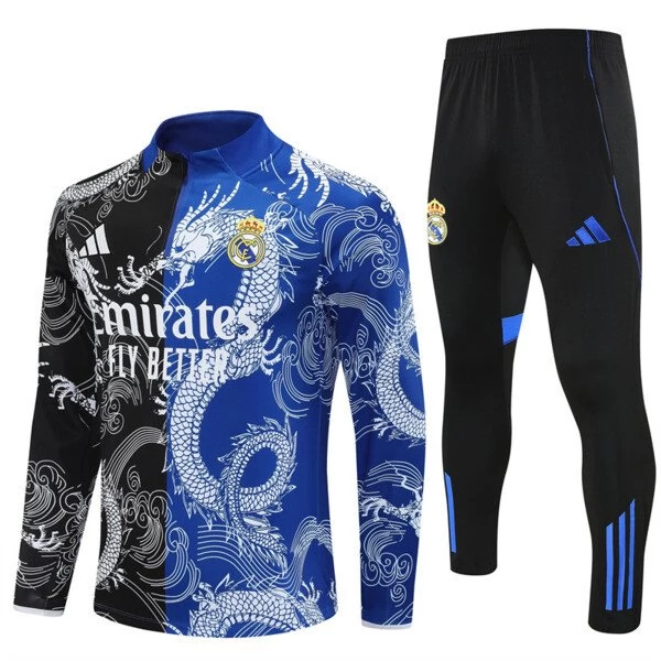 Real Madrid Tute Felpe da Allenamento 2025/26 - 1-4 Zip Dragon Nero Real Madrid Tute Felpe da Allenamento 2025/26 - 1-4 Zip Dragon Nero