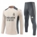 Real Madrid Tute Felpe da Allenamento Bambino 2024/25 - 1-4 Zip Beige