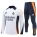 Real Madrid Tute Felpe da Allenamento Bambino 2024/25 - 1-4 Zip Bianco