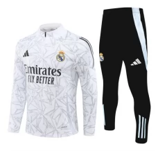 Real Madrid Tute Felpe da Allenamento Bambino 2024/25 - 1-4 Zip Bianco