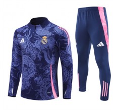 Real Madrid Tute Felpe da Allenamento Bambino 2024/25 - 1-4 Zip Blu