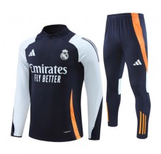 Real Madrid Tute Felpe da Allenamento Bambino 2024/25 - 1-4 Zip Blu