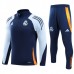 Real Madrid Tute Felpe da Allenamento Bambino 2024/25 - 1-4 Zip Blu Arancione