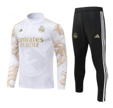 Real Madrid Tute Felpe da Allenamento Bambino 2024/25 - 1-4 Zip Dragon Gold