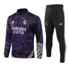 Real Madrid Tute Felpe da Allenamento Bambino 2024/25 - 1-4 Zip Dragon Viola