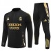 Real Madrid Tute Felpe da Allenamento Bambino 2024/25 - 1-4 Zip Nero Gold