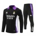 Real Madrid Tute Felpe da Allenamento Bambino 2024/25 - 1-4 Zip Nero Viola