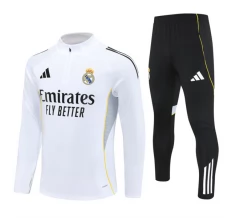 Real Madrid Tute Felpe da Allenamento Bambino 2025/26 - 1-4 Zip Bianco