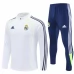 Real Madrid Tute Felpe da Allenamento Bambino 2025/26 - 1-4 Zip Bianco