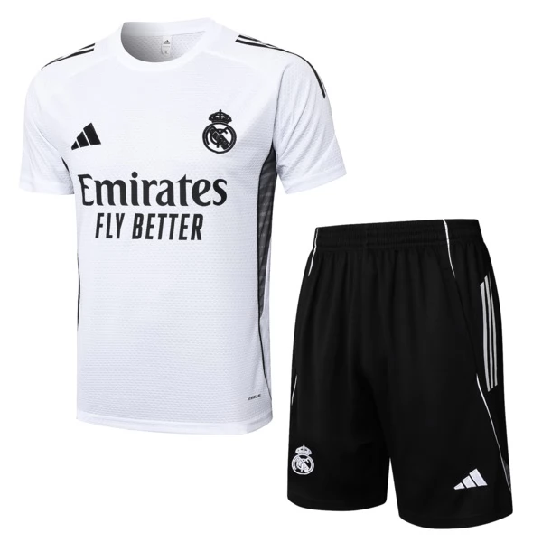 Real Madrid Tute Maglia da Allenamento 2025/26 - Shorts Bianco Real Madrid Tute Maglia da Allenamento 2025/26 - Shorts Bianco
