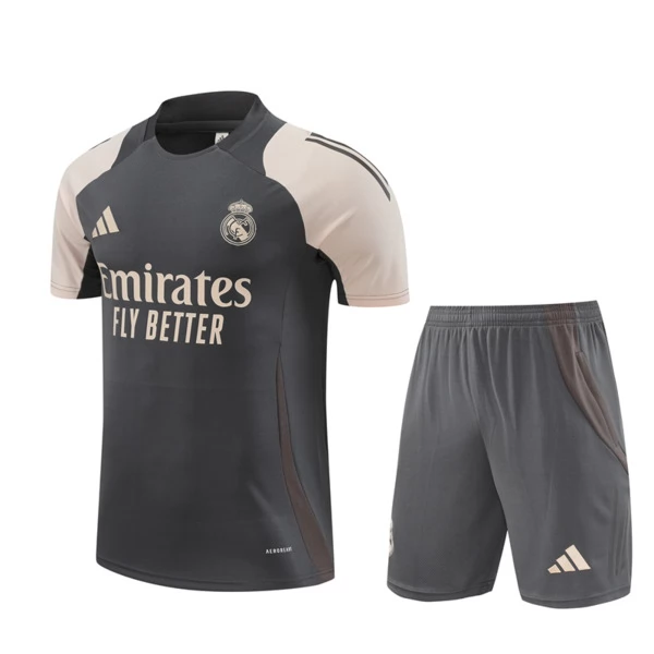 Real Madrid Tute Maglia da Allenamento Bambino 2024/25 - Shorts Grigio Real Madrid Tute Maglia da Allenamento Bambino 2024/25 - Shorts Grigio