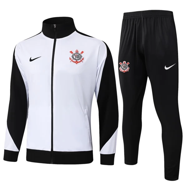 SC Corinthians Paulista Tute Giacca da Allenamento 2025/26 - Bianco SC Corinthians Paulista Tute Giacca da Allenamento 2025/26 - Bianco