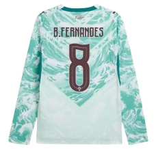 Seconda Maglia Portogallo B.Fernandes 8 Mondiali 2026 Maniche Lunghe