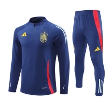 Spagna Tute Felpe da Allenamento 2024/25 - 1-4 Zip Blu Rosso