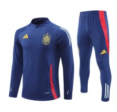 Spagna Tute Felpe da Allenamento Bambino 2024/25 - 1-4 Zip Blu Rosso