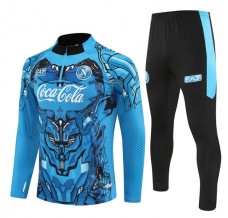 SSC Napoli Tuta Felpa da Allenamento 2025/26 - 1-4 Zip Blu