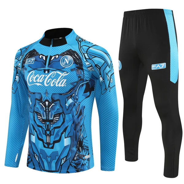 SSC Napoli Tuta Felpa da Allenamento Bambino 2025/26 - 1-4 Zip Blu SSC Napoli Tuta Felpa da Allenamento Bambino 2025/26 - 1-4 Zip Blu