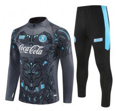 SSC Napoli Tuta Felpa da Allenamento Bambino 2025/26 - 1-4 Zip Grigio