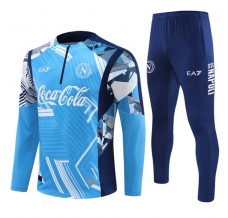 SSC Napoli Tute Felpe da Allenamento 2024/25 - 1-4 Zip Blu