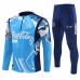 SSC Napoli Tute Felpe da Allenamento Bambino 2024/25 - 1-4 Zip Blu