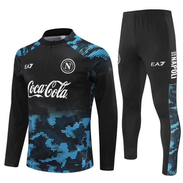 SSC Napoli Tute Felpe da Allenamento Bambino 2024/25 - 1-4 Zip Nero SSC Napoli Tute Felpe da Allenamento Bambino 2024/25 - 1-4 Zip Nero