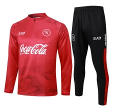 SSC Napoli Tute Felpe da Allenamento Bambino 2024/25 - 1-4 Zip Rosso