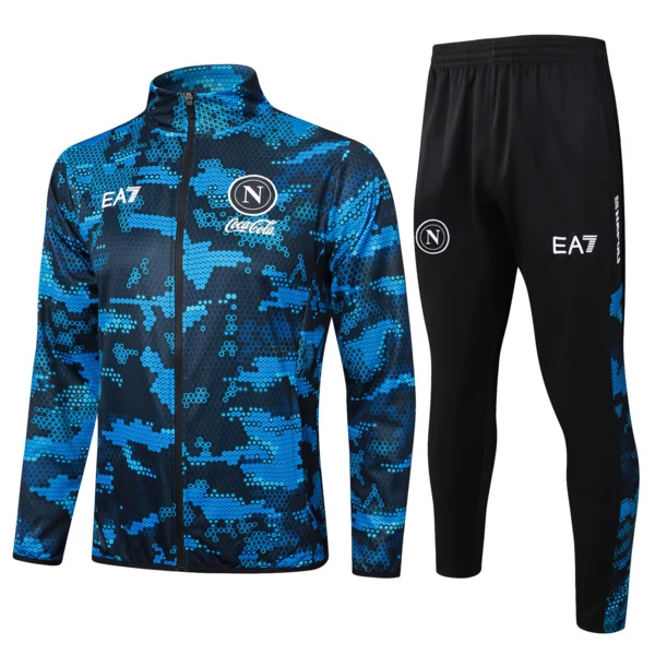 SSC Napoli Tute Giacca da Allenamento Bambino 2024/25 - Blu Nero SSC Napoli Tute Giacca da Allenamento Bambino 2024/25 - Blu Nero