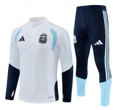 Tuta Argentina Bambino 2026/27 - 1-4 Zip Bianco