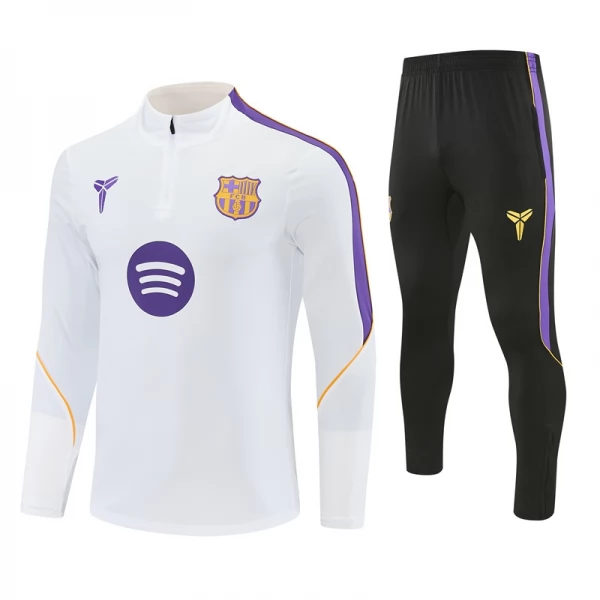 Tuta FC Barcelona Bambino 2026/27 - 1-4 Zip Bianco Tuta FC Barcelona Bambino 2026/27 - 1-4 Zip Bianco