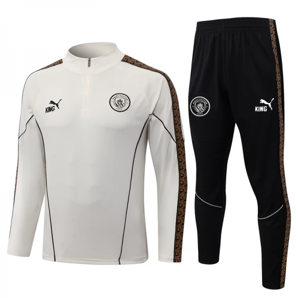 Tuta Manchester City Bambino 2026/27 - 1-4 Zip Beige Tuta Manchester City Bambino 2026/27 - 1-4 Zip Beige