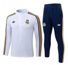 Tuta Real Madrid Bambino 2026/27 - 1-4 Zip Bianco