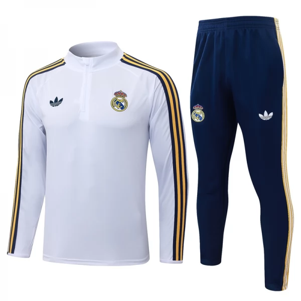 Tuta Real Madrid Bambino 2026/27 - 1-4 Zip Bianco Tuta Real Madrid Bambino 2026/27 - 1-4 Zip Bianco