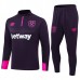 West Ham United FC Tute Felpe da Allenamento Bambino 2024/25 - 1-4 Zip Viola